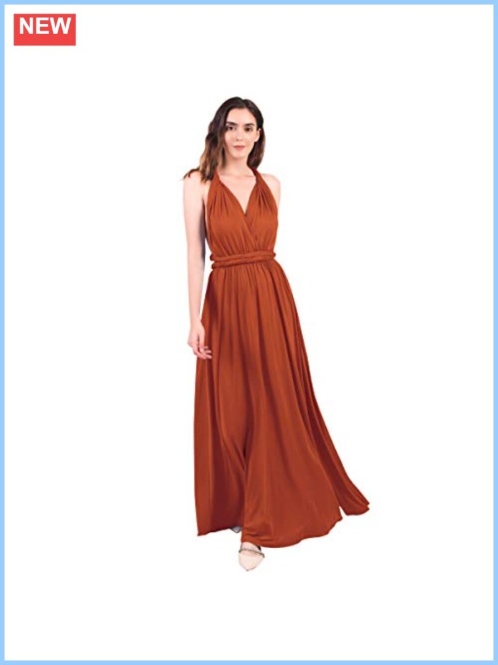 Convertible Multi Way Maxi Dress Halter Formal Prom Gown